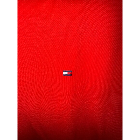Tommy Hilfiger Mens Red Slim Fit Polo Shirt XL NWT Casual Classic Preppy Y2K - Picture 6 of 9